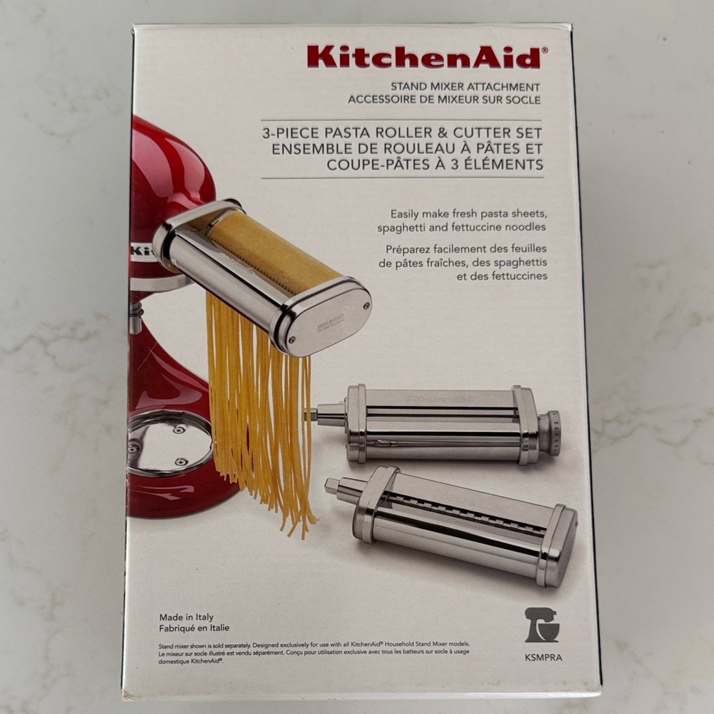 KitchenAid 3 piece Pasta Roller & Cutter set- stand mixer attachment KSMPRA
